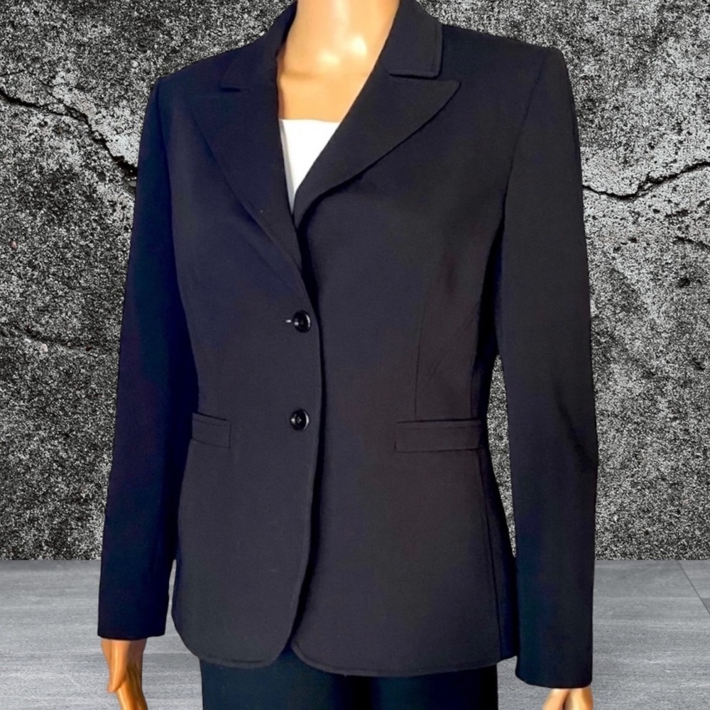Tahari Arthur S. Levine Black Blazer 8 Petite - Picture 4 of 12